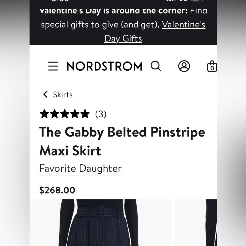 NEW FAVORITE DAUGHTER the gabby maxi skirt in Navy Pinstripe size 2 - Picture 9 of 15